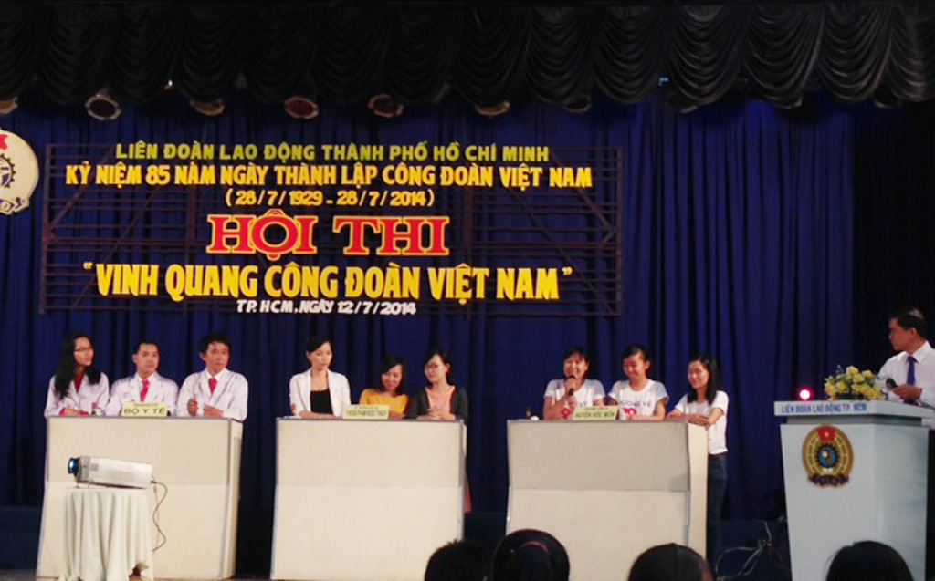 Công đoàn Bệnh viện Chợ Rẫy thay mặt cho hơn 9.000 đoàn viên công đoàn thuộc Công đoàn Khối cơ sở Bộ Y Tế tham gia Hội thi "Vinh Quang Công đoàn Việt Nam"